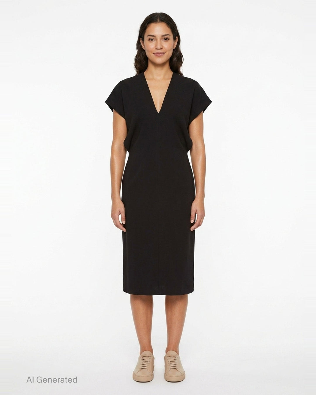 V-Neck Midi Dress | Stella McCartney | Club21 - front