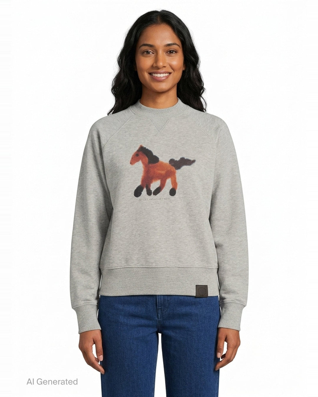 Watercolour Horse Sweatshirt | Stella McCartney | Club21 - front
