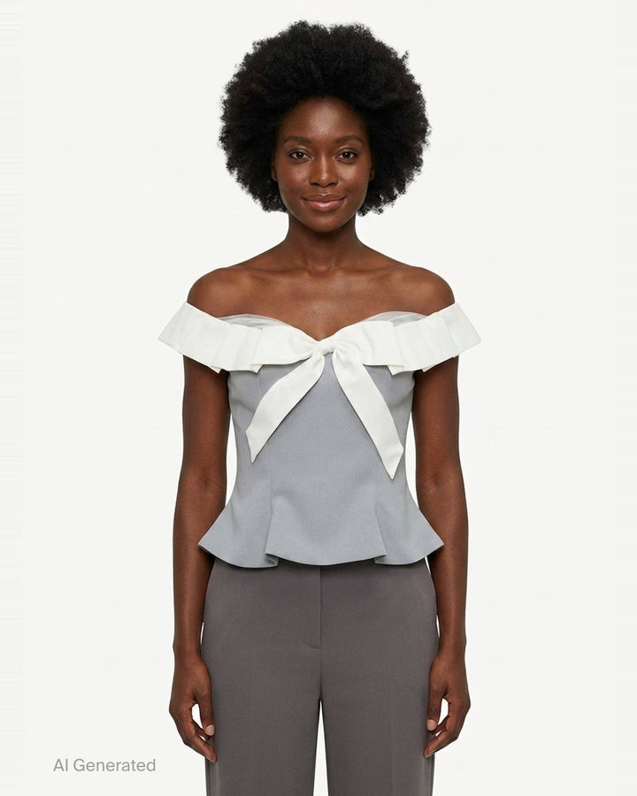Bow Corset Bustier Top | Stolen Stores | Club21 - front