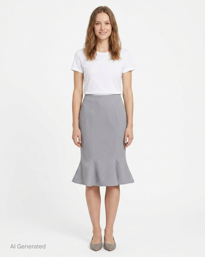 Mermaid Hem Midi Skirt | Stolen Stores | Club21 - front