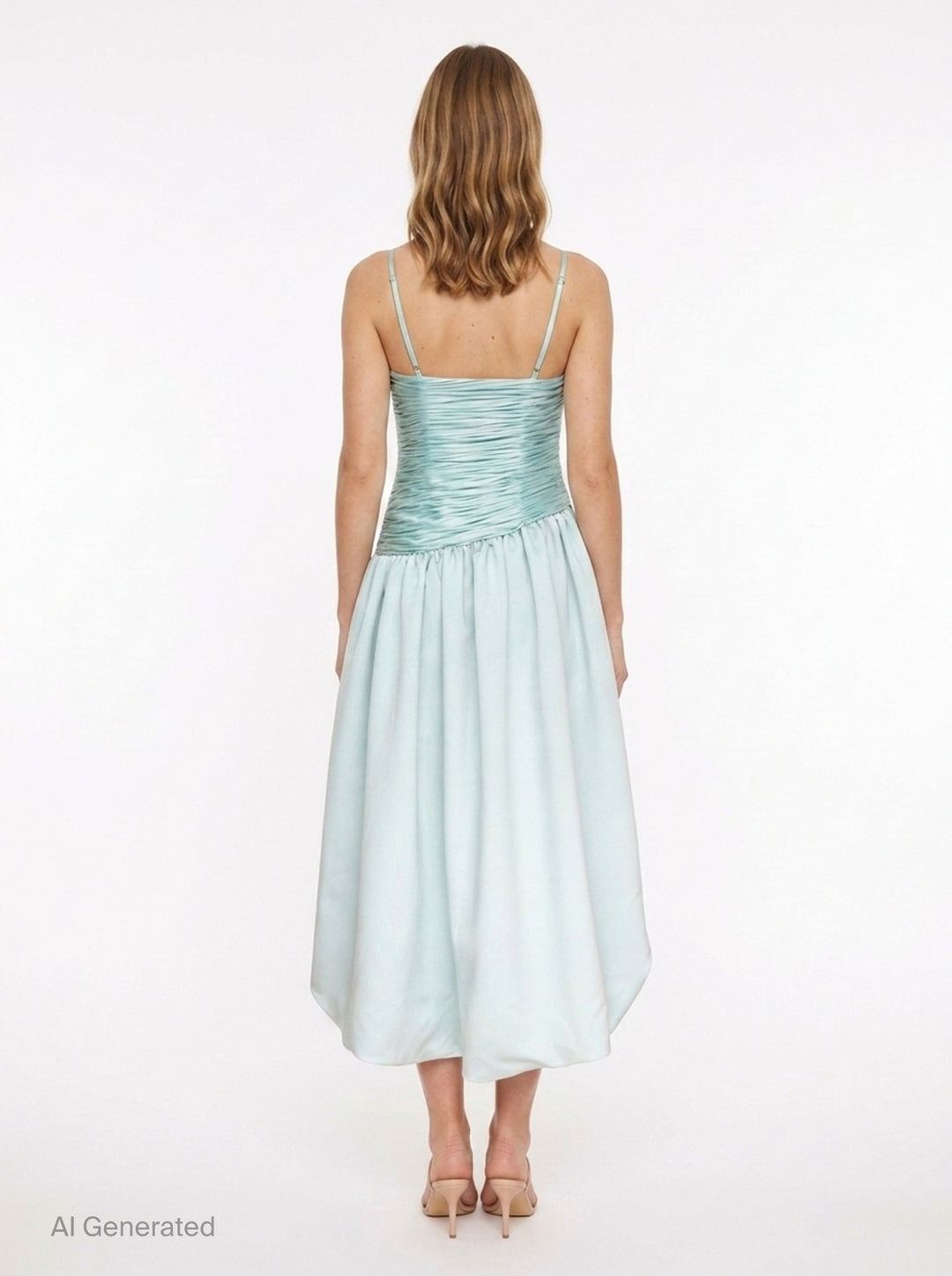 Ruched Bodice Balloon Midi Dress | Stolen Stores | Club21 - back