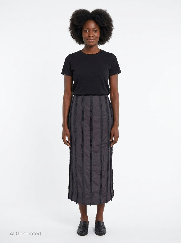 Thread Fringe Midi Skirt | Stolen Stores | Club21 - front