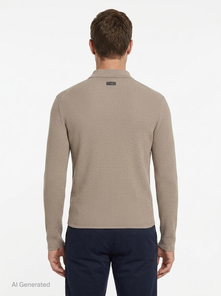 Knit Polo Top | TEAM WANG design | Club21 - back
