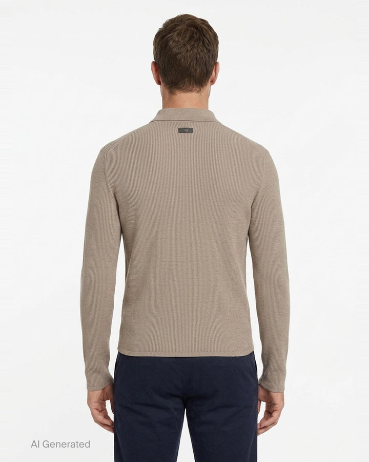 Knit Polo Top | TEAM WANG design | Club21 - back