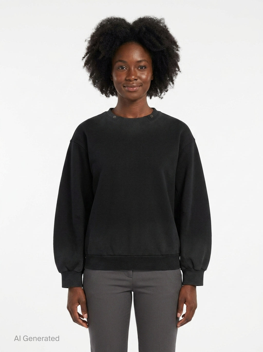 Reset Washed Crew-Neck Sweatshirt | TEAM WANG design | Club21 - front