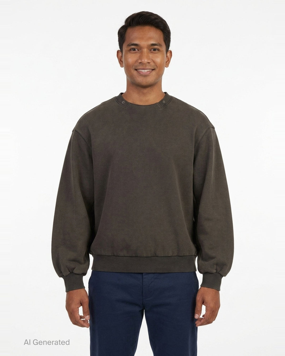 Reset Washed Crew-Neck Sweatshirt | TEAM WANG design | Club21 - front