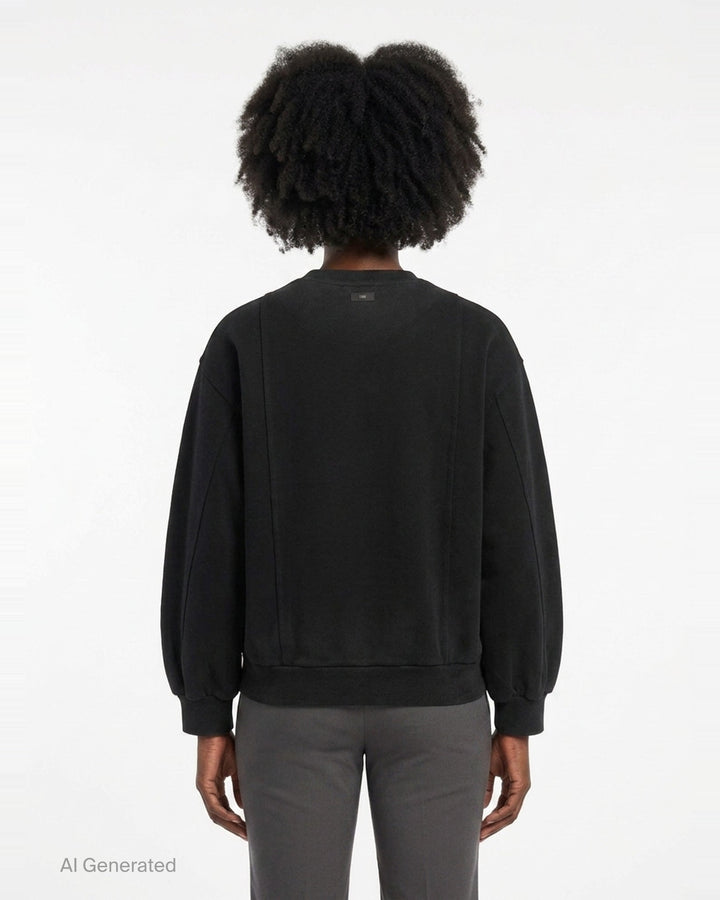 Reset Washed Crew-Neck Sweatshirt | TEAM WANG design | Club21 - back