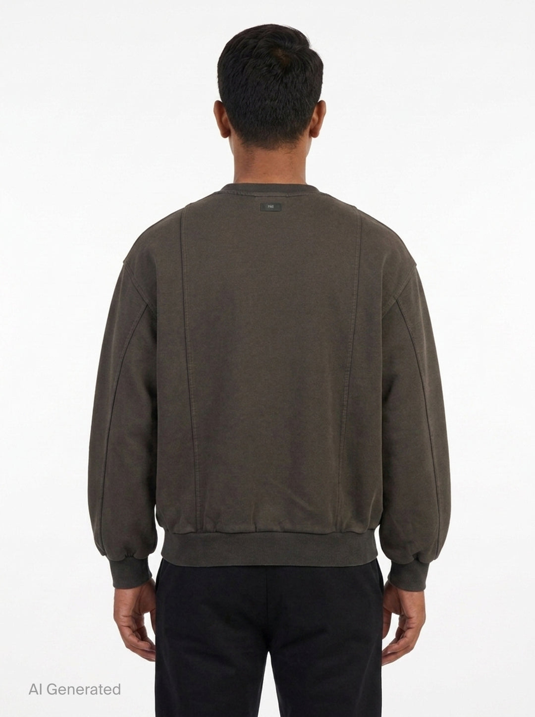 Reset Washed Crew-Neck Sweatshirt | TEAM WANG design | Club21 - back