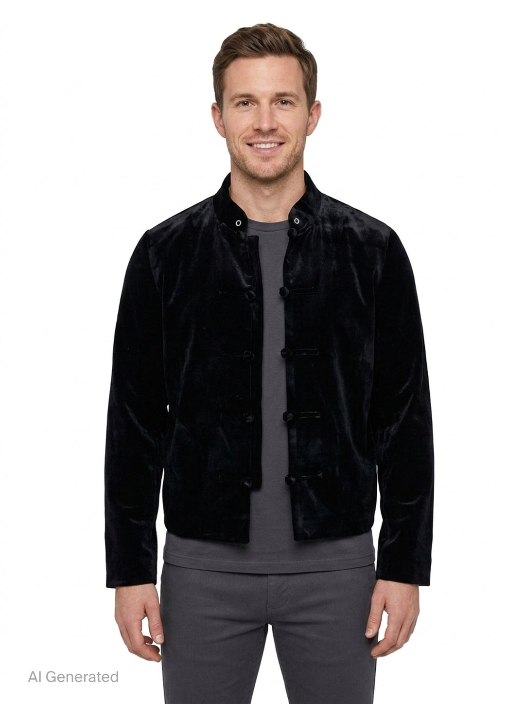 Velvet Stand Collar Jacket | TEAM WANG design | Club21 - front