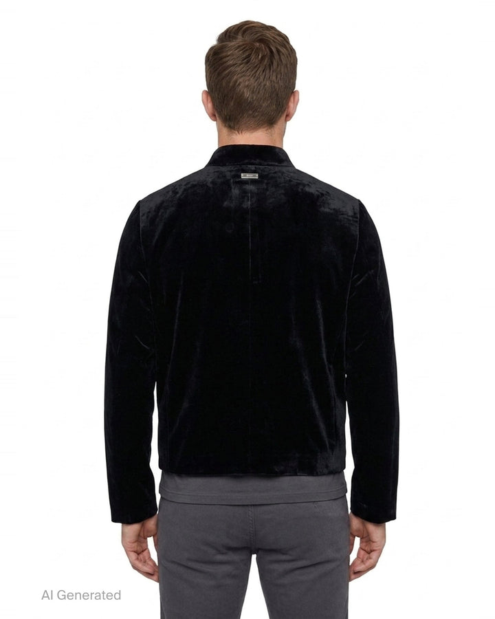 Velvet Stand Collar Jacket | TEAM WANG design | Club21 - back