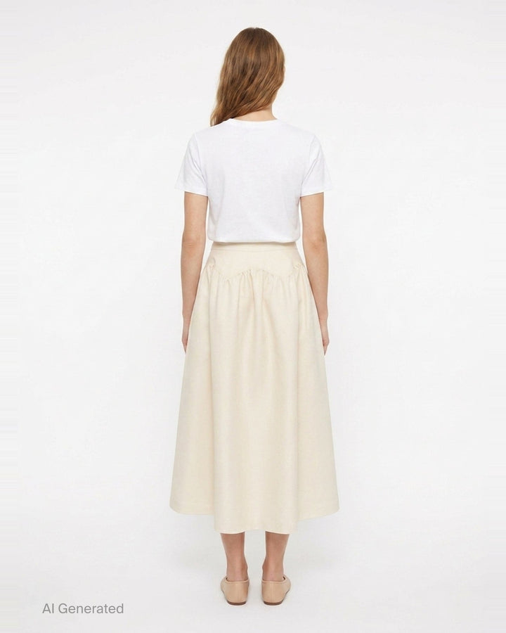 Arc-Line Full Skirt | The Loom Atelier | Club21 - back