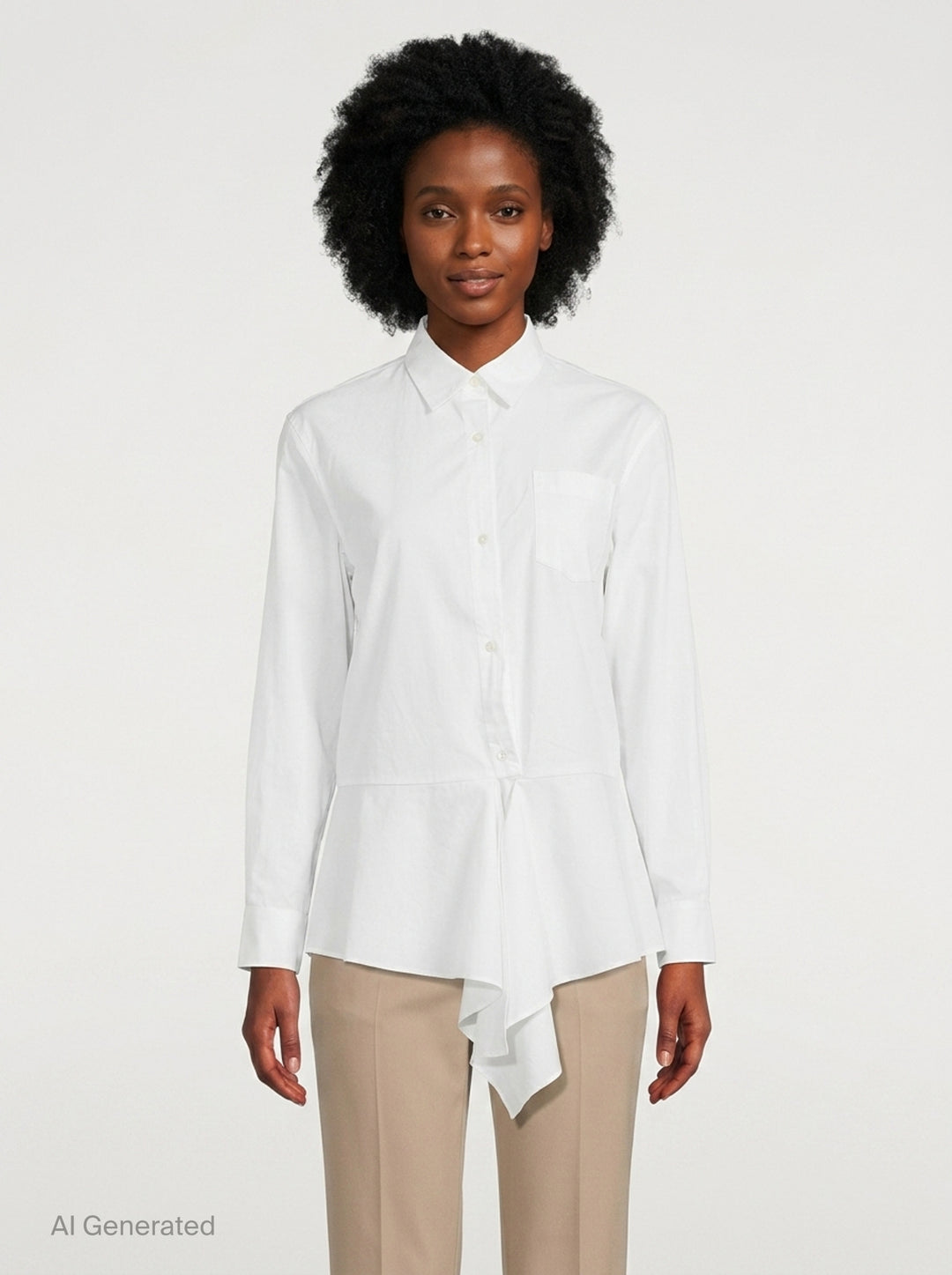 Drape Panel Shirt | The Loom Atelier | Club21 - front