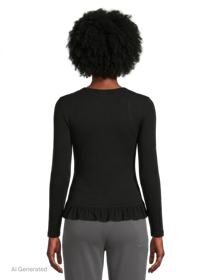 Dual Line Peplum Tee | The Loom Atelier | Club21 - back