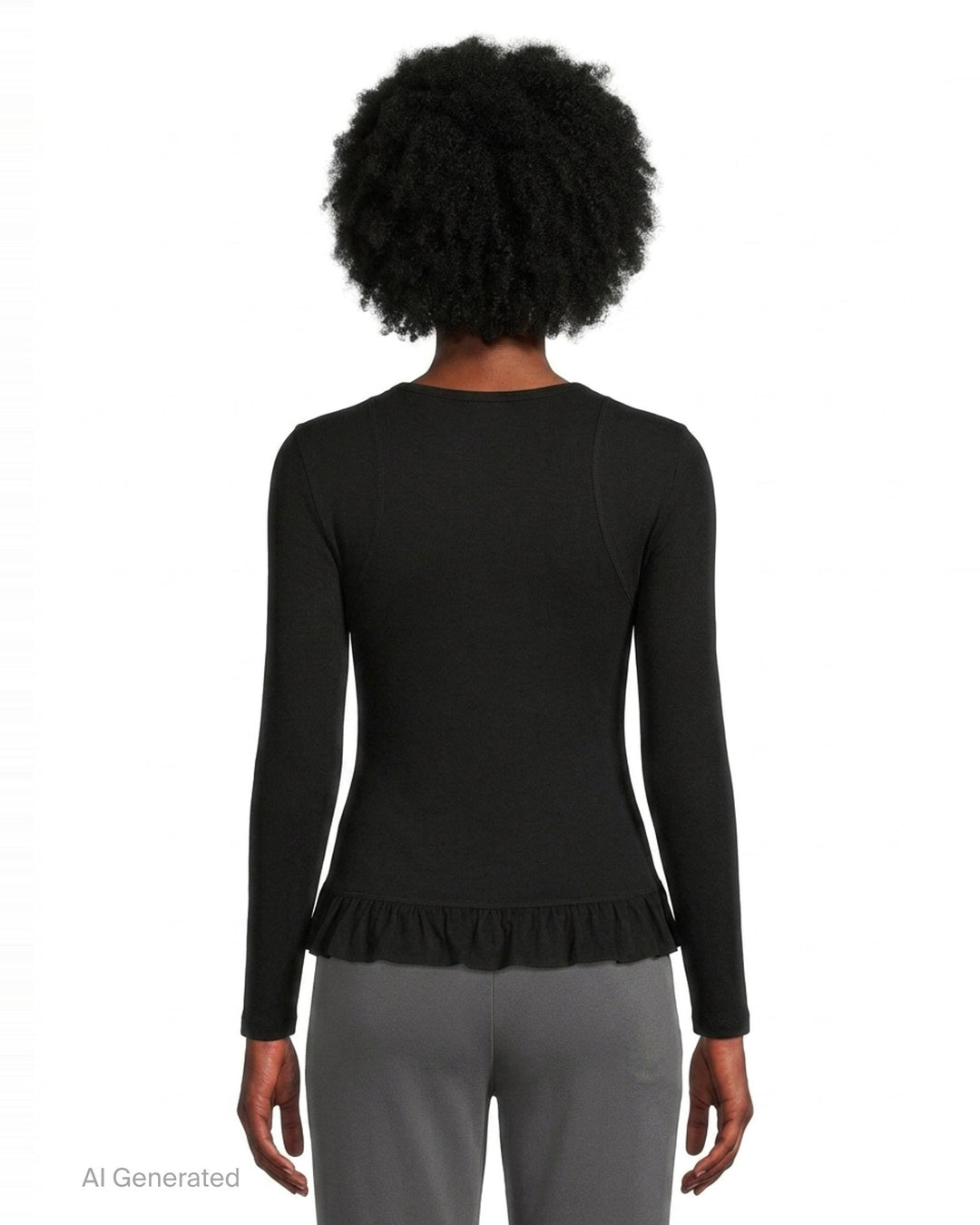 Dual Line Peplum Tee | The Loom Atelier | Club21 - back