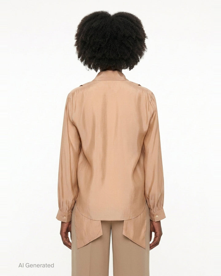 Scarf Drape Blouse | The Loom Atelier | Club21 - back