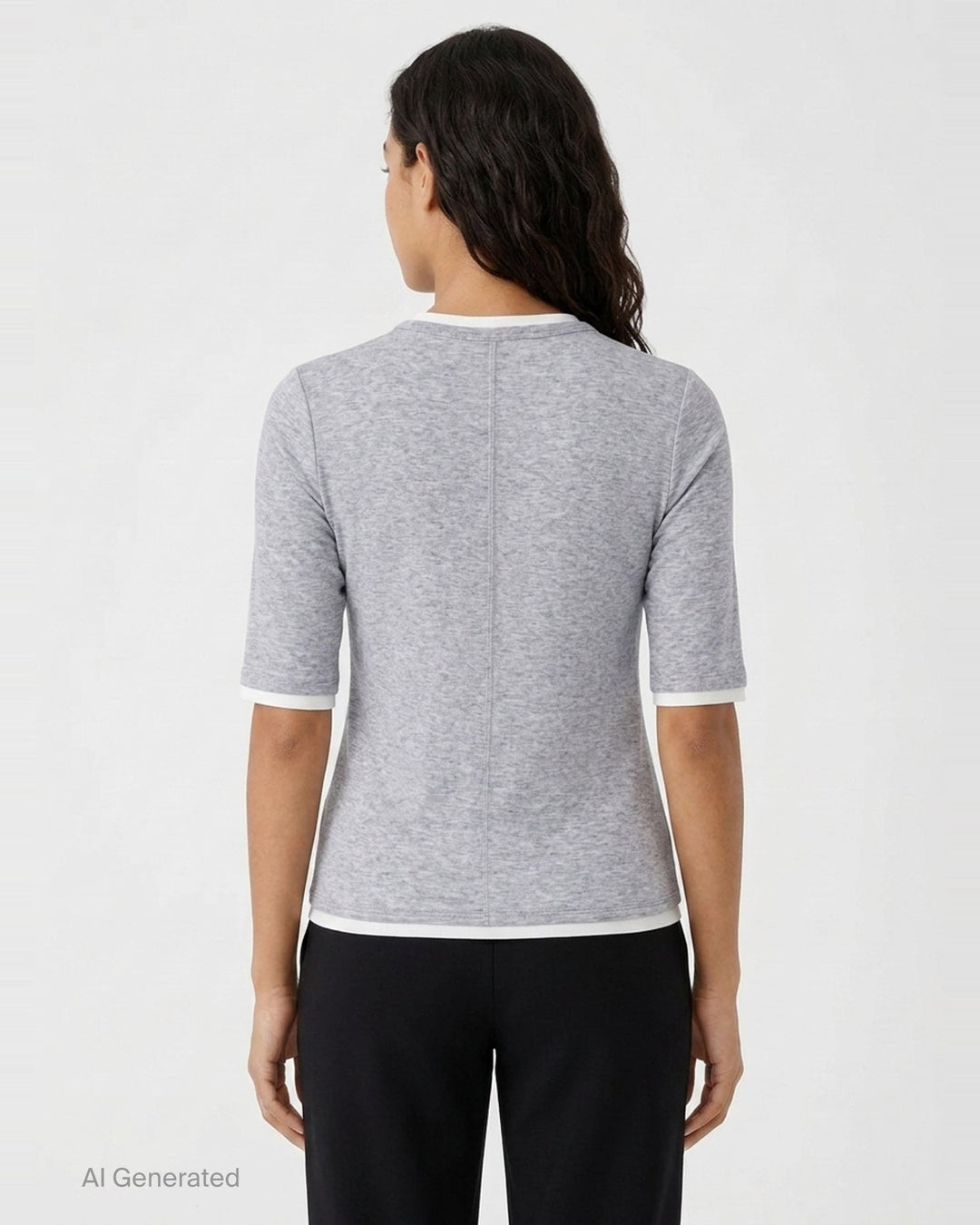 Slim Elbow Sleeve Tee | The Loom Atelier | Club21 - back