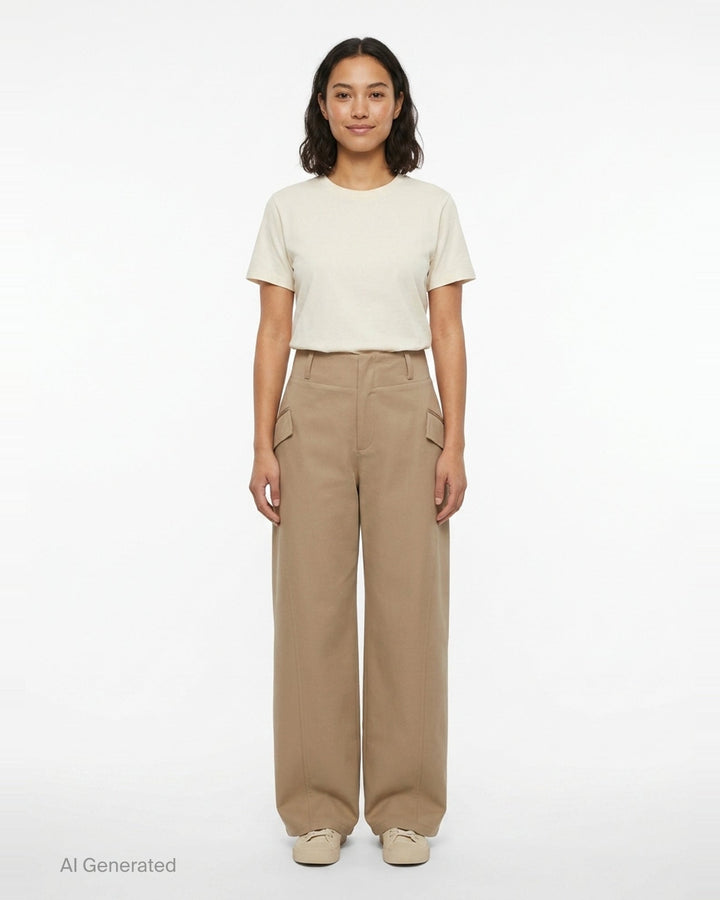 Spiral Line Barrel Trousers | The Loom Atelier | Club21 - front