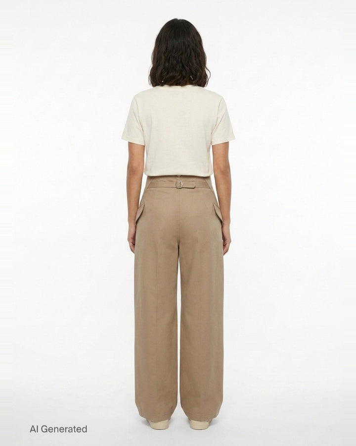Spiral Line Barrel Trousers | The Loom Atelier | Club21 - back