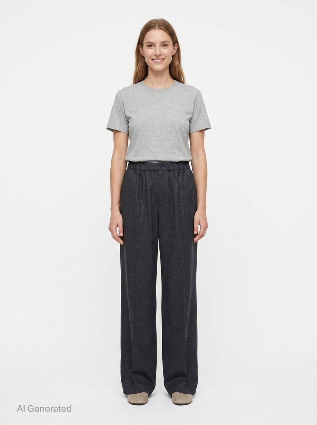Wool Crease Band Trousers | The Loom Atelier | Club21 - front