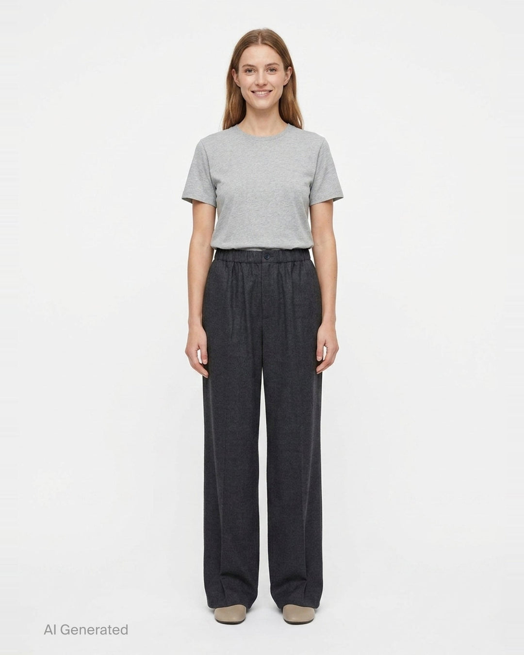 Wool Crease Band Trousers | The Loom Atelier | Club21 - front