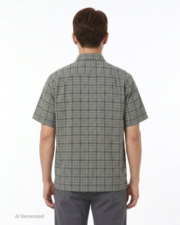 Plaid Short Sleeve Fishing Shirt | thisisneverthat | Club21 - back