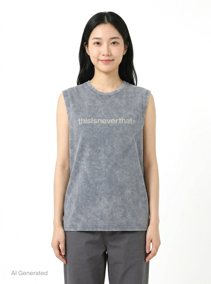 T-Logo Sleeveless Tee | thisisneverthat | Club21 - front