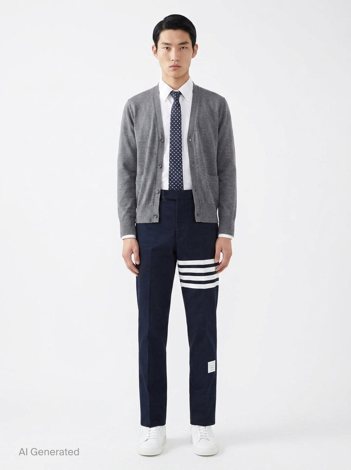 4-Bar Chino Trousers | Thom Browne | Club21 - front