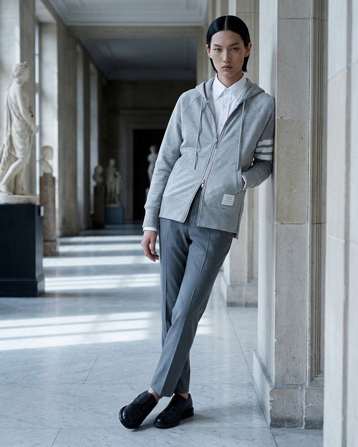 4-Bar Full Zip Hoodie | Thom Browne | Club21 - lifestyle