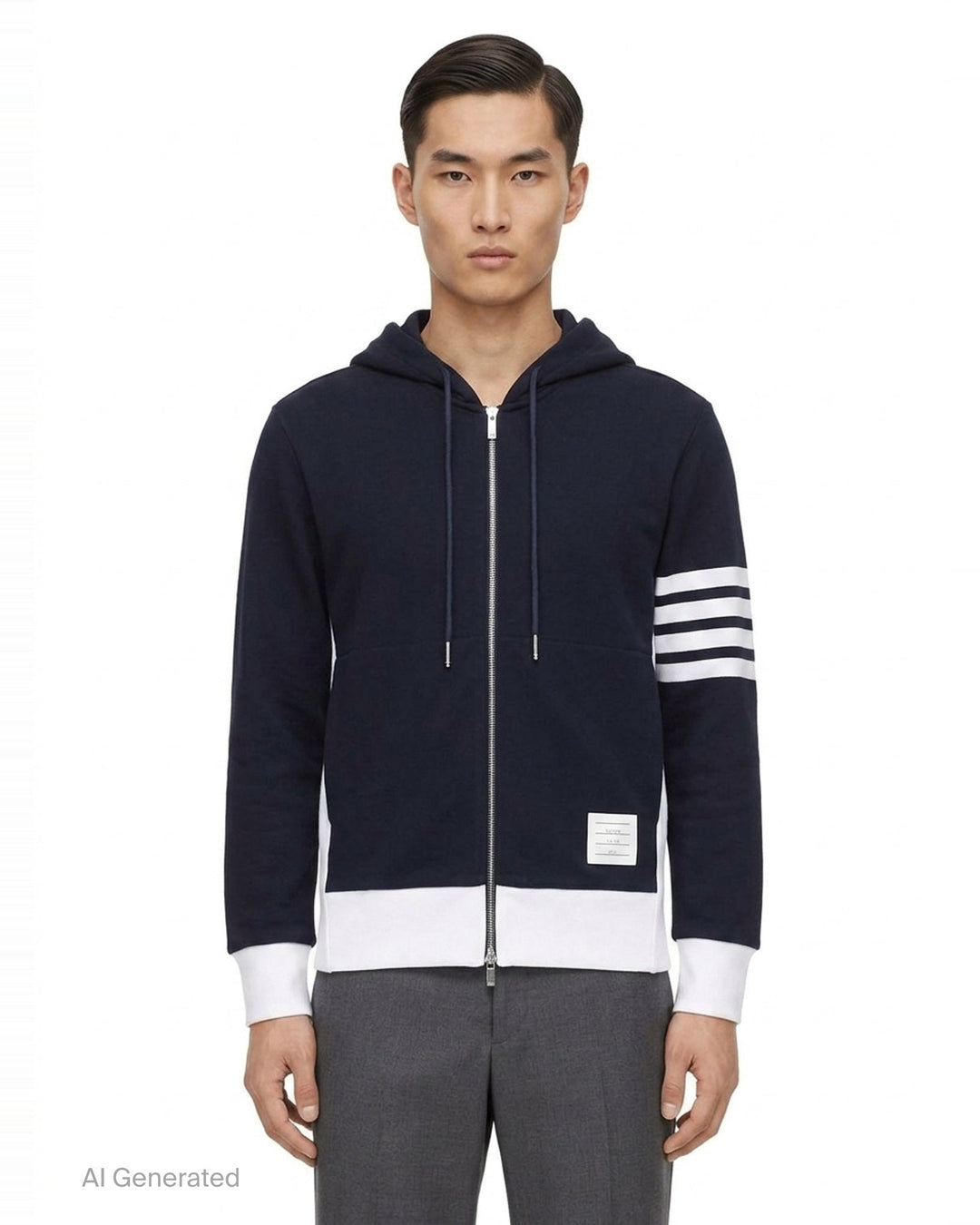 4-Bar Jersey Zip Hoodie | Thom Browne | Club21 - front