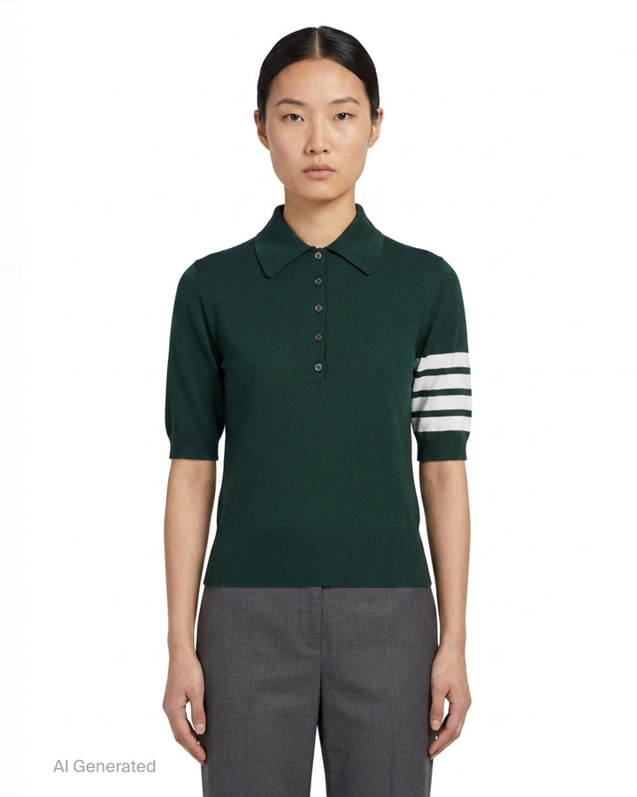 4-Bar Knit Polo | Thom Browne | Club21 - front