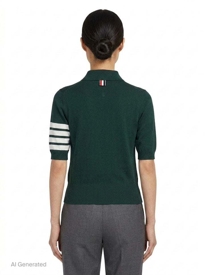 4-Bar Knit Polo | Thom Browne | Club21 - back