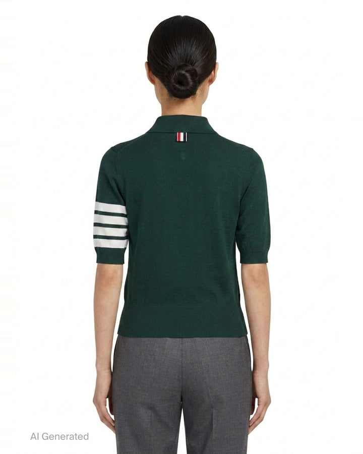 4-Bar Knit Polo | Thom Browne | Club21 - back