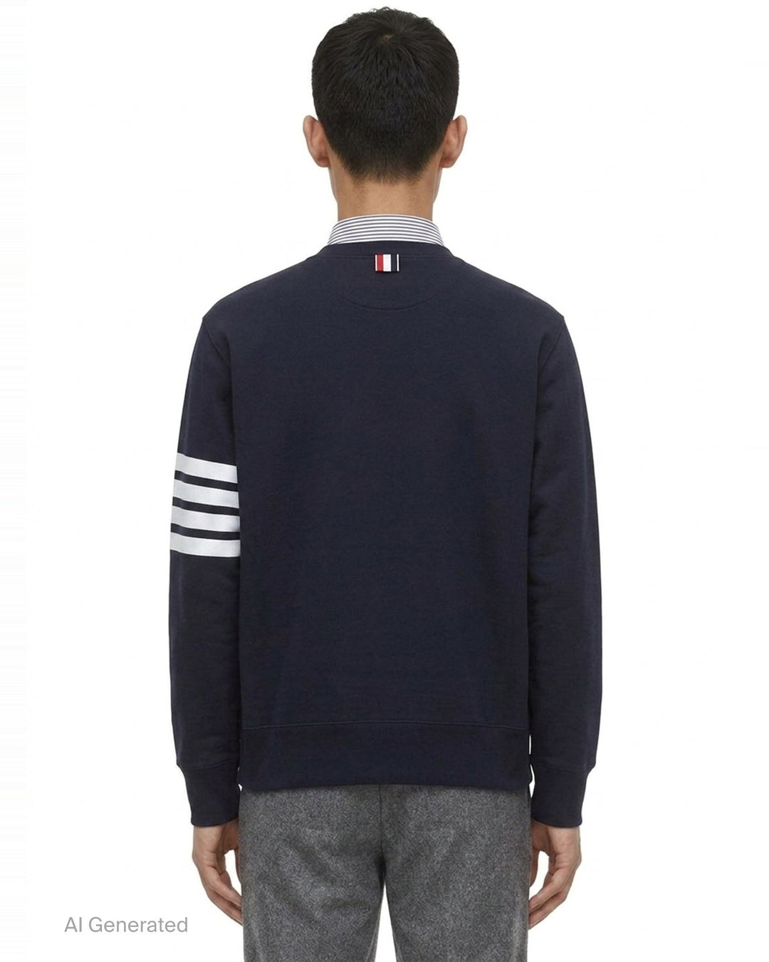 4-Bar Loop Back Sweatshirt | Thom Browne | Club21 - back