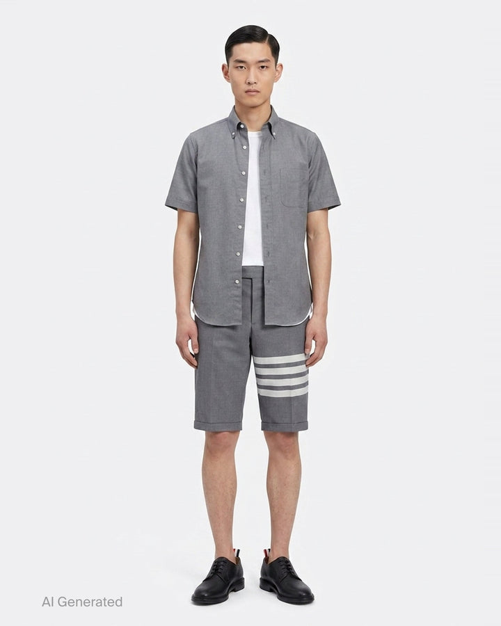 4-Bar Low Rise Shorts | Thom Browne | Club21 - front