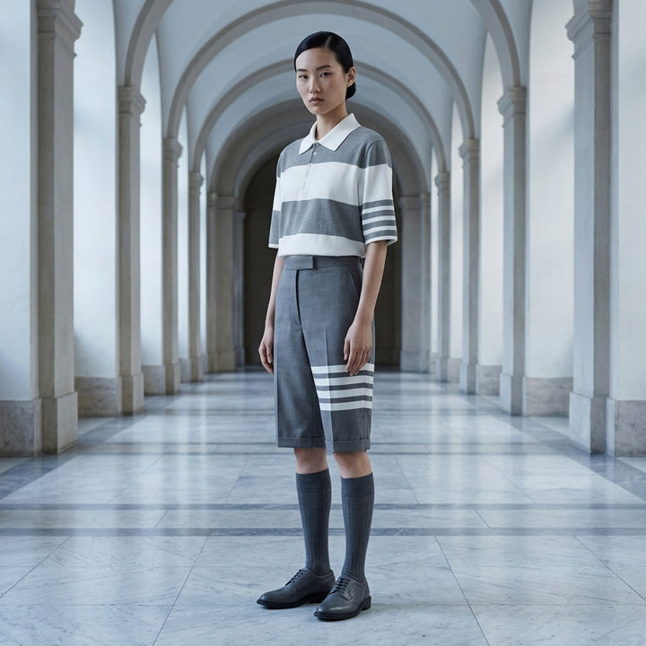 4-Bar Low Rise Shorts | Thom Browne | Club21 - lifestyle