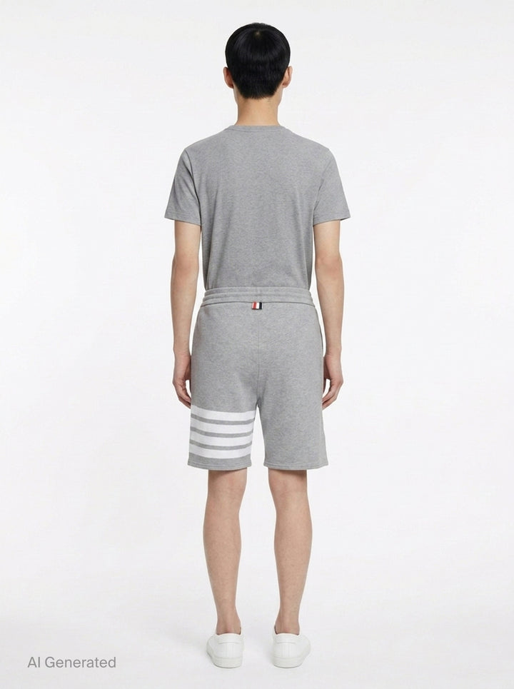 4-Bar Mid Thigh Shorts | Thom Browne | Club21 - back