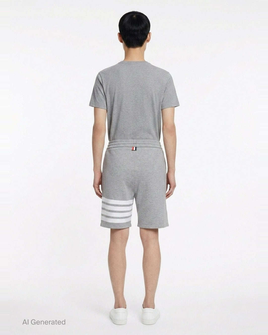 4-Bar Mid Thigh Shorts | Thom Browne | Club21 - back