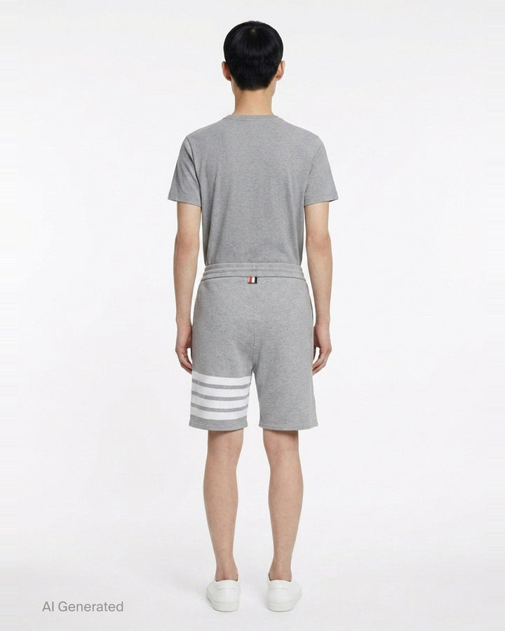 4-Bar Mid Thigh Shorts | Thom Browne | Club21 - back