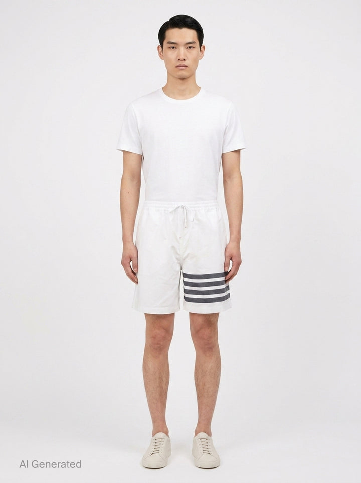 4-Bar Rugby Shorts | Thom Browne | Club21 - front