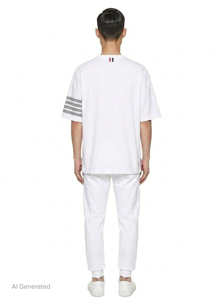 4-Bar Short Sleeve Tee | Thom Browne | Club21 - back