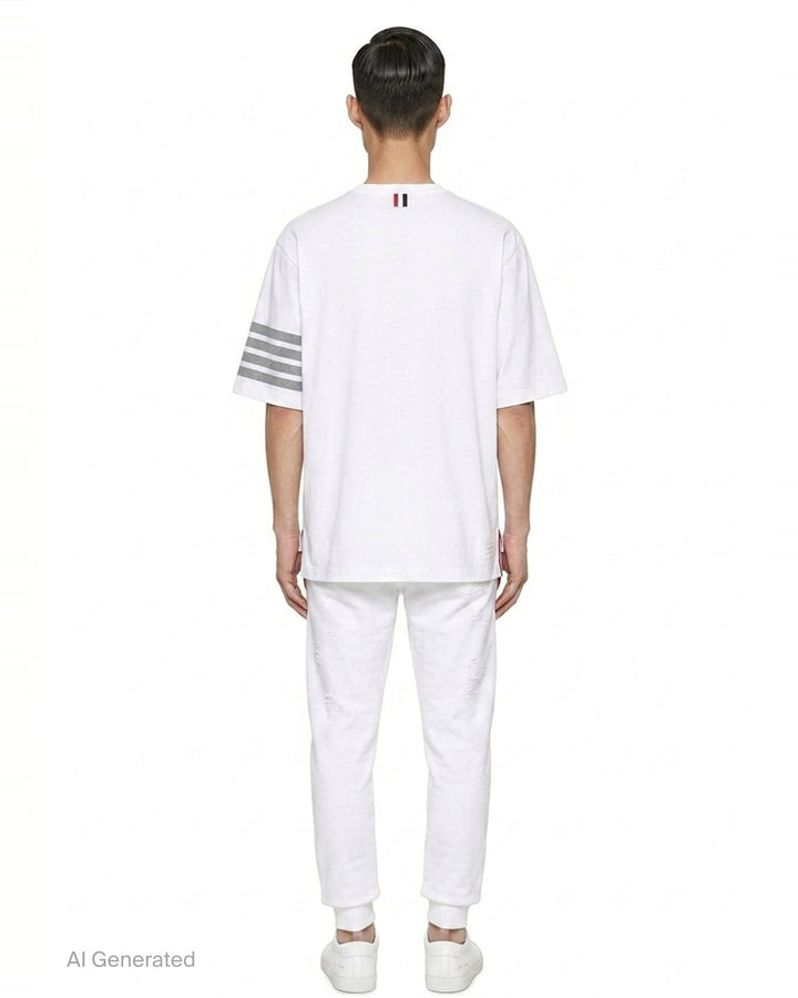 4-Bar Short Sleeve Tee | Thom Browne | Club21 - back