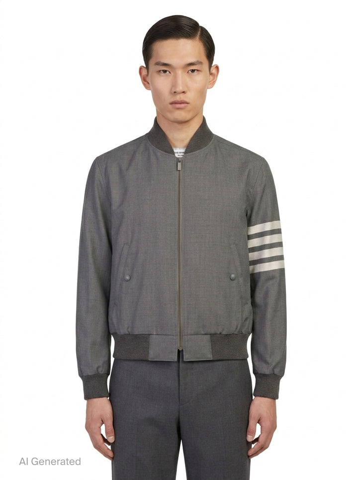 4-Bar Stripe Blouson Jacket | Thom Browne | Club21 - front