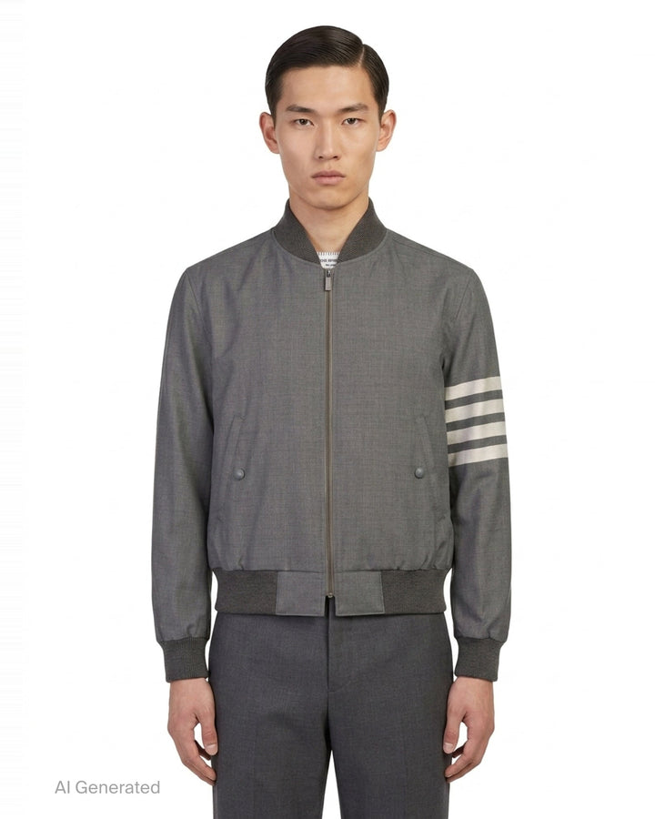 4-Bar Stripe Blouson Jacket | Thom Browne | Club21 - front