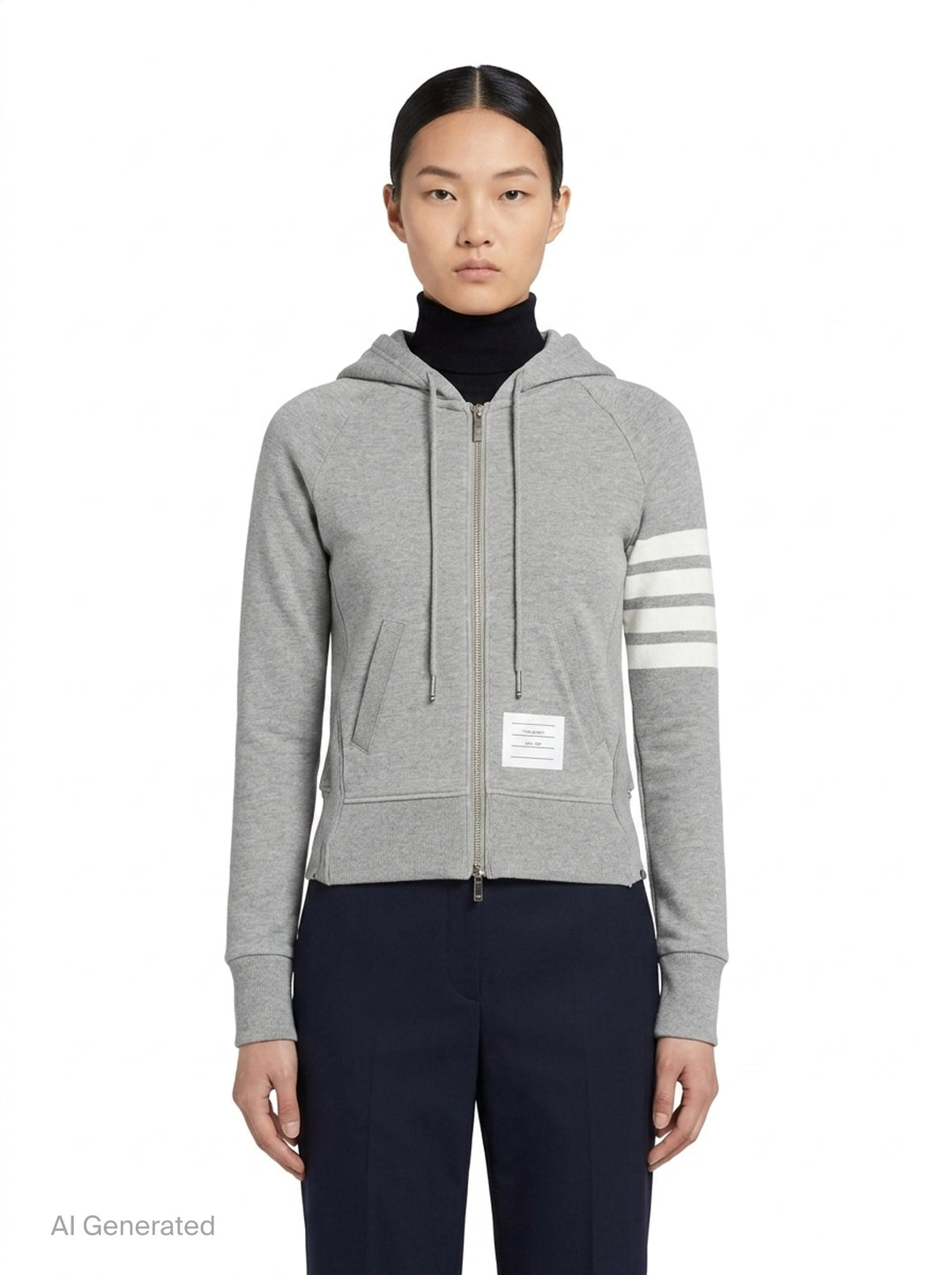 4-Bar Zip Hoodie | Thom Browne | Club21 - front
