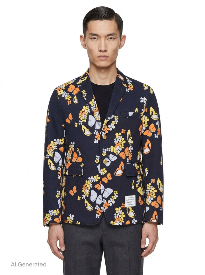Butterfly Print Jacket | Thom Browne | Club21 - front