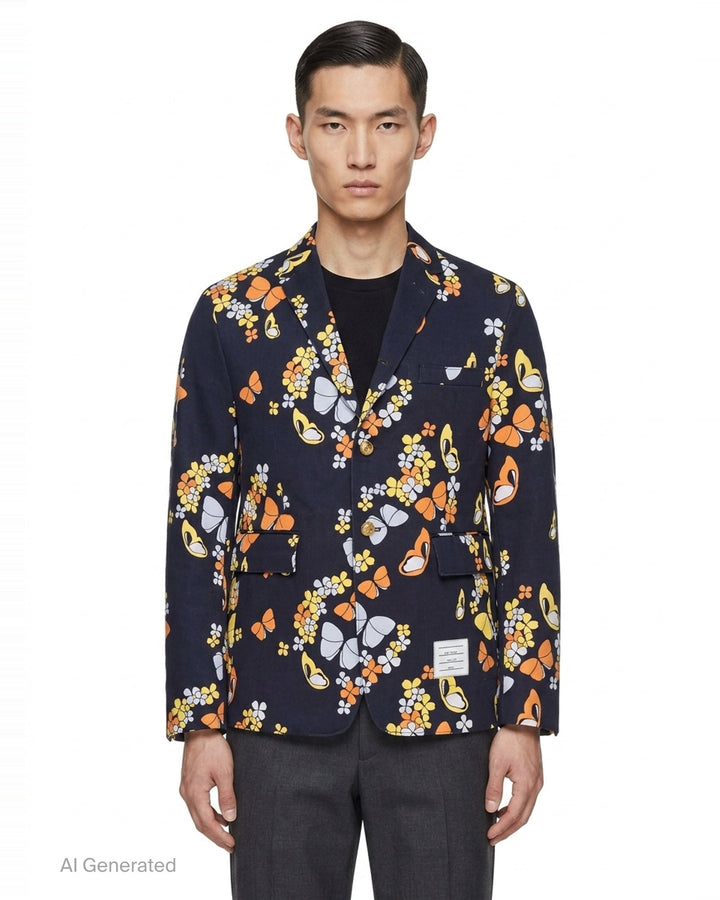 Butterfly Print Jacket | Thom Browne | Club21 - front