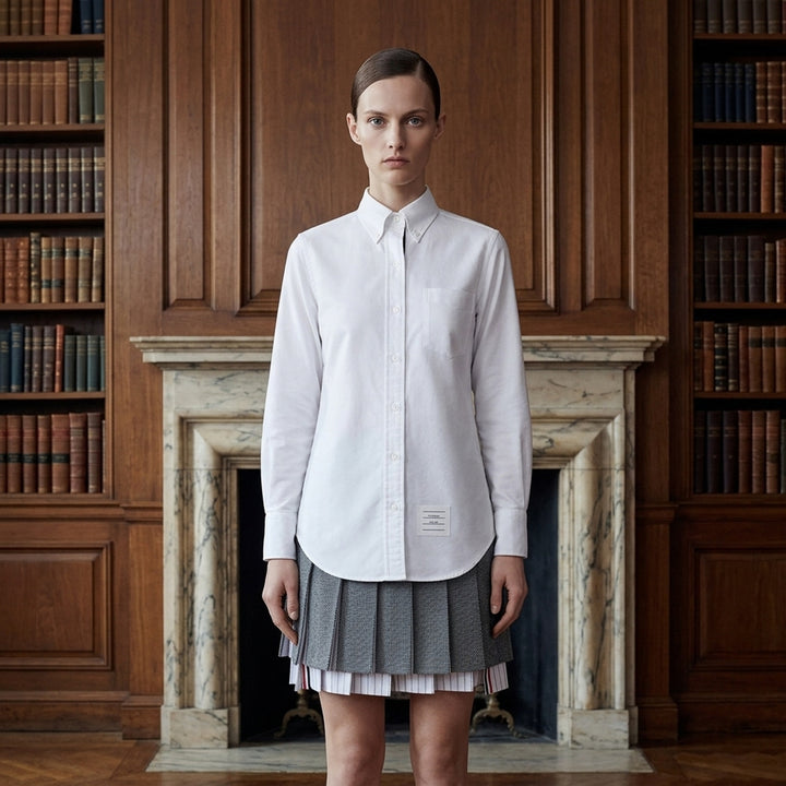 Button-Down Oxford Cotton Shirt | Thom Browne | Club21 - lifestyle