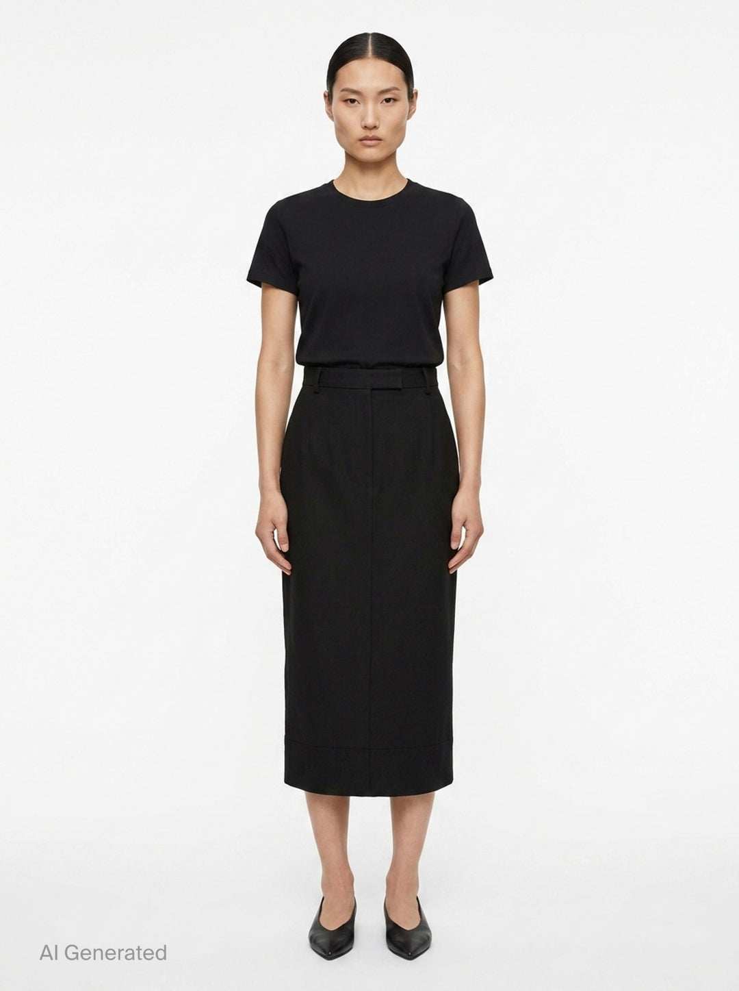 Calf Length High Waisted Skirt | Thom Browne | Club21 - front