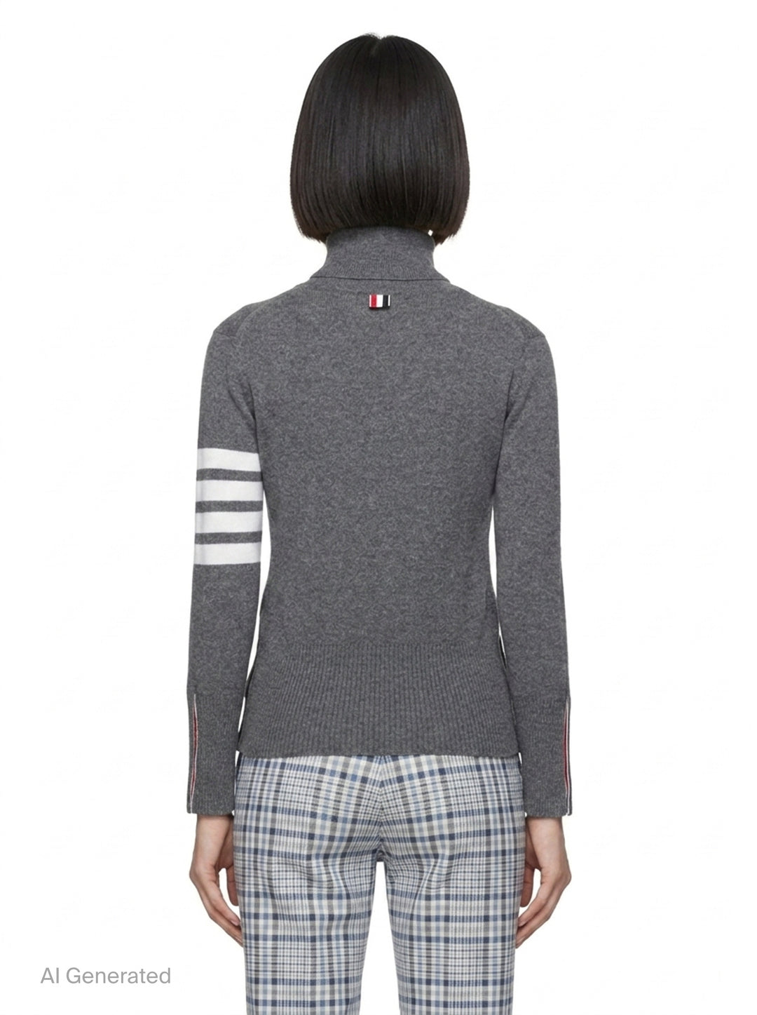 Cashmere Turtleneck Sweater | Thom Browne | Club21 - back