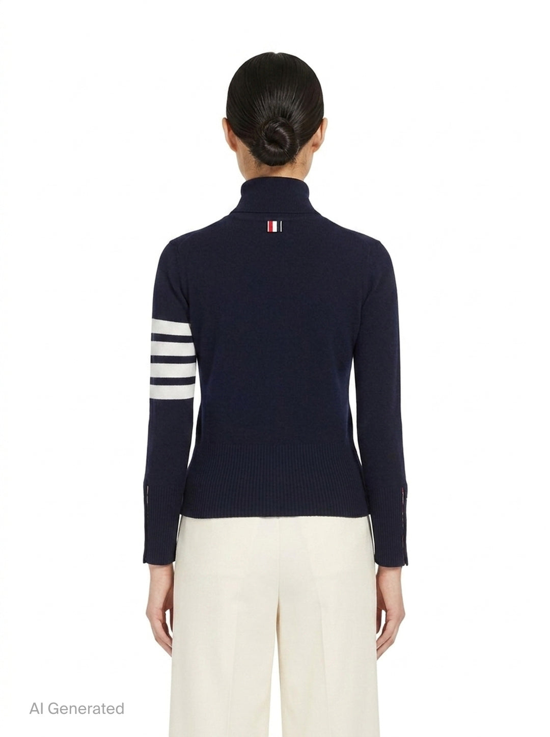 Cashmere Turtleneck Sweater | Thom Browne | Club21 - back